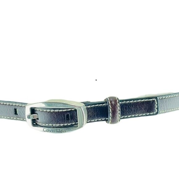 Calvin Klein Womens Genuine Leather Belt L Black - Picture 3 of 6